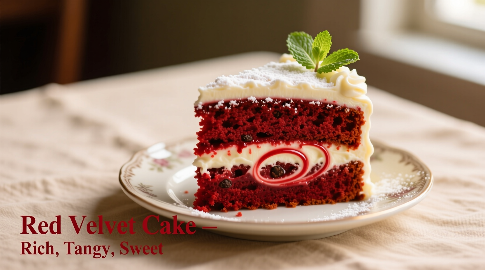 what flavors are in red velvet cake