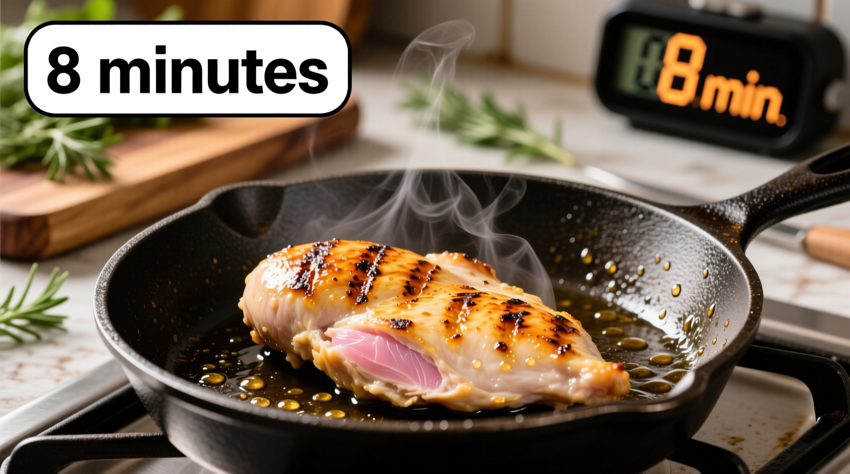 how long to cook chicken breast in frying pan