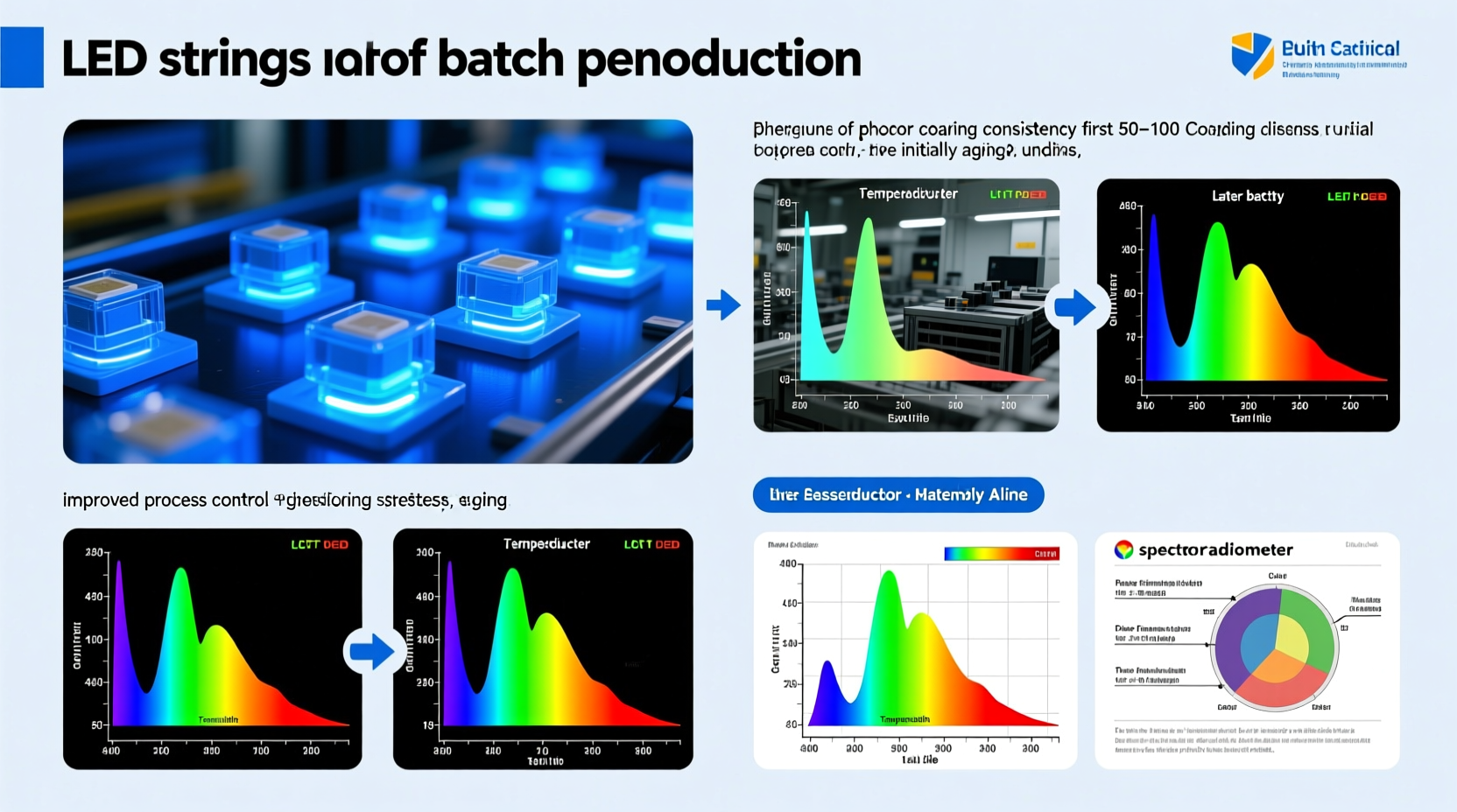 why do some led strings have a blue tint early in the batch run