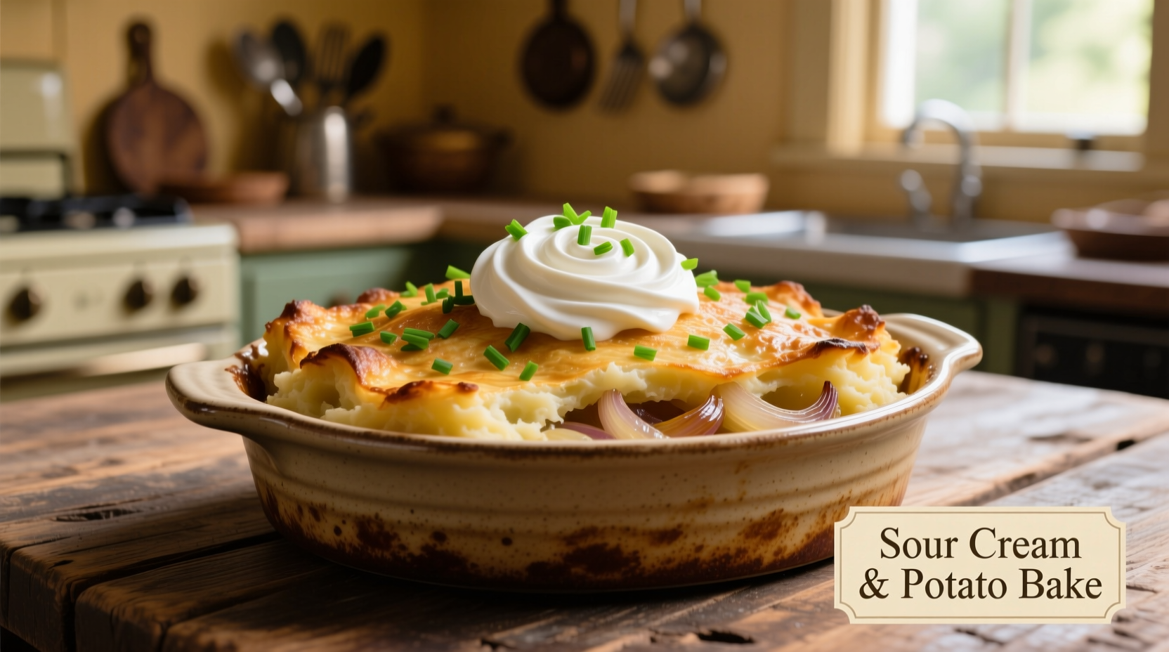 Perfect Potato Bake with Sour Cream Recipe | Creamy & Crispy