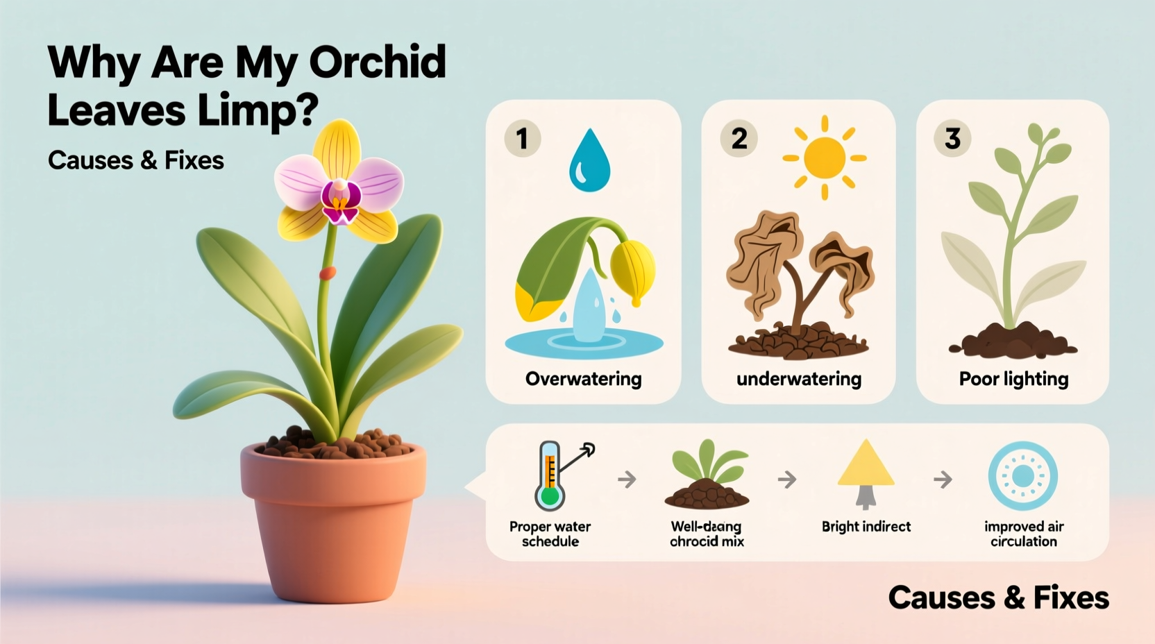 Fix Limp Orchid Leaves in 3 Steps | TheHomeSprouts