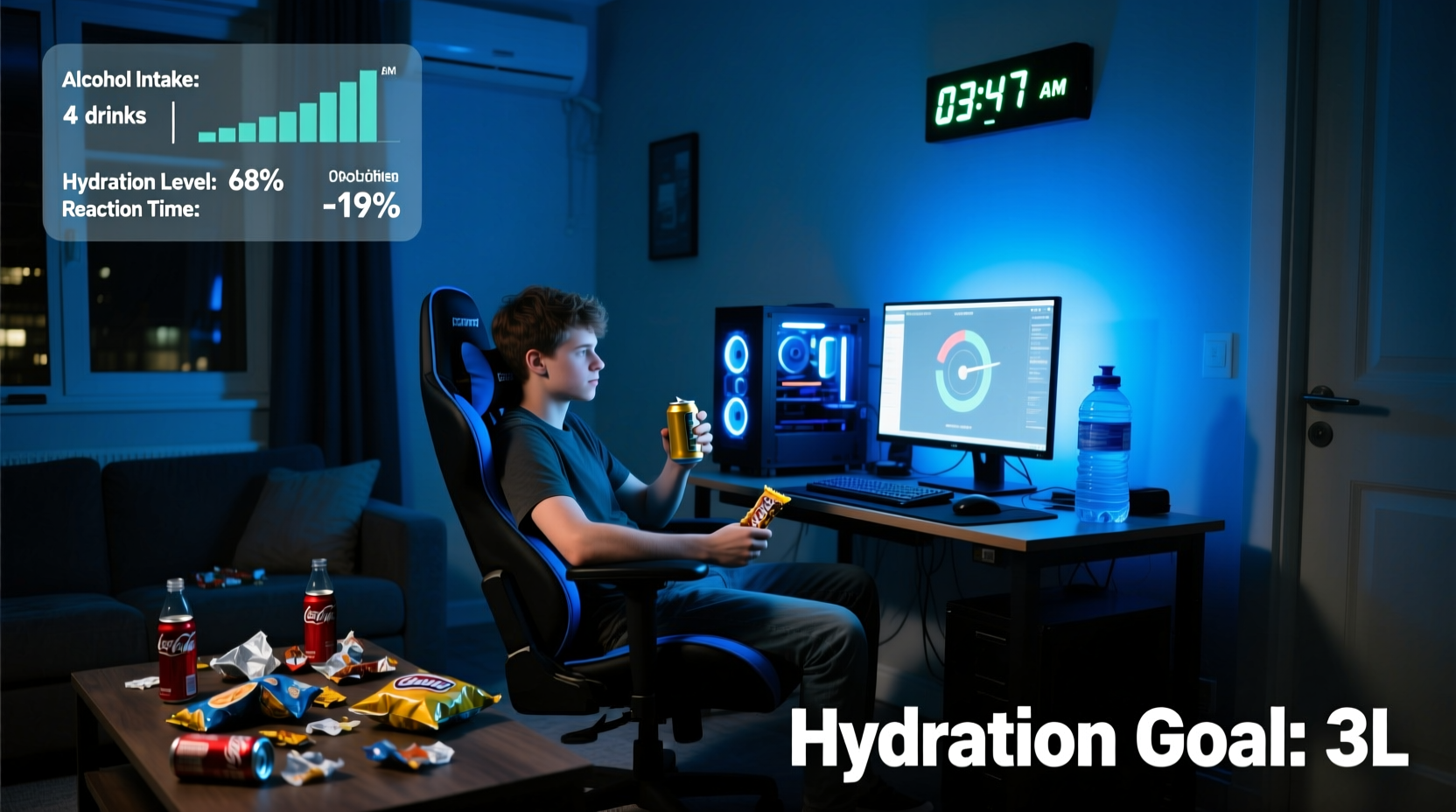 alcohol and gaming marathons performance impact and hydration