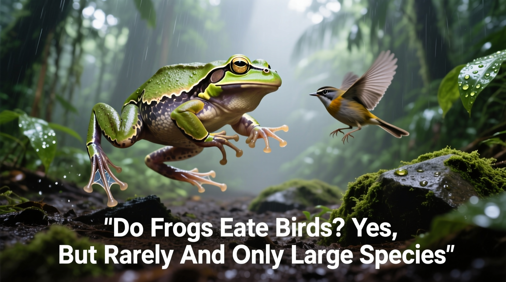 Do Frogs Eat Birds? Yes, But Rarely and Only Large Species