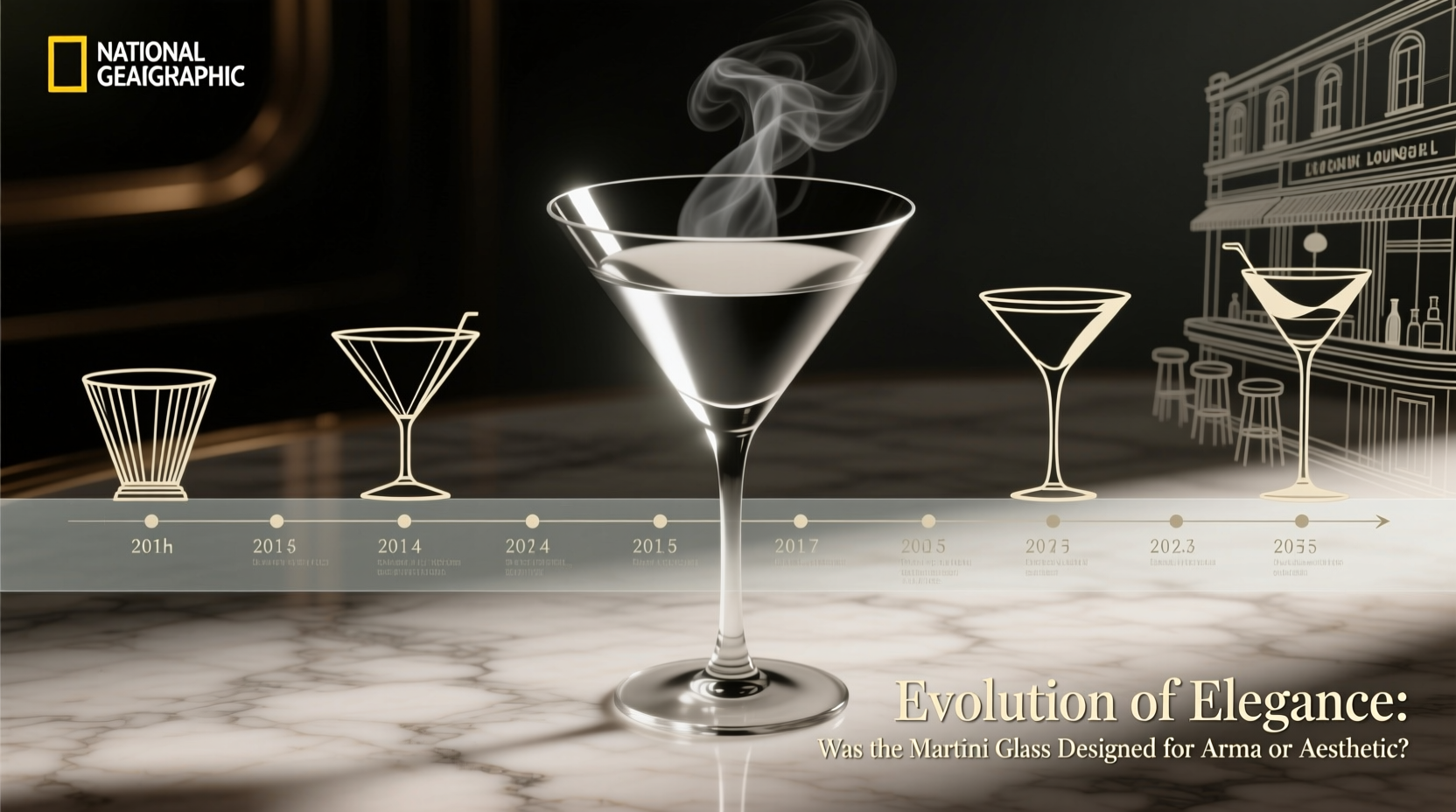 martini glass shape evolution was it designed for aroma or elegance