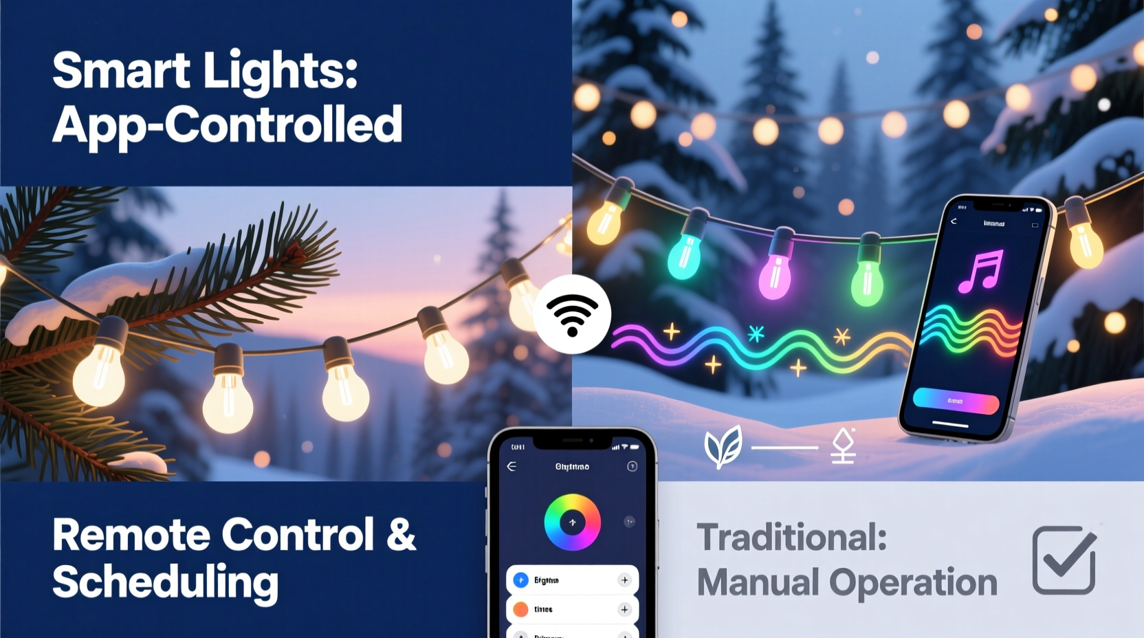 smart christmas lights vs traditional strings is the app control really worth it