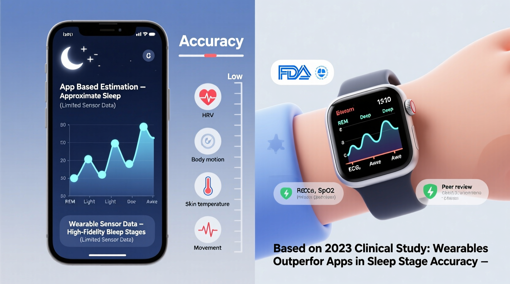 do sleep tracking apps provide accurate data compared to wearables
