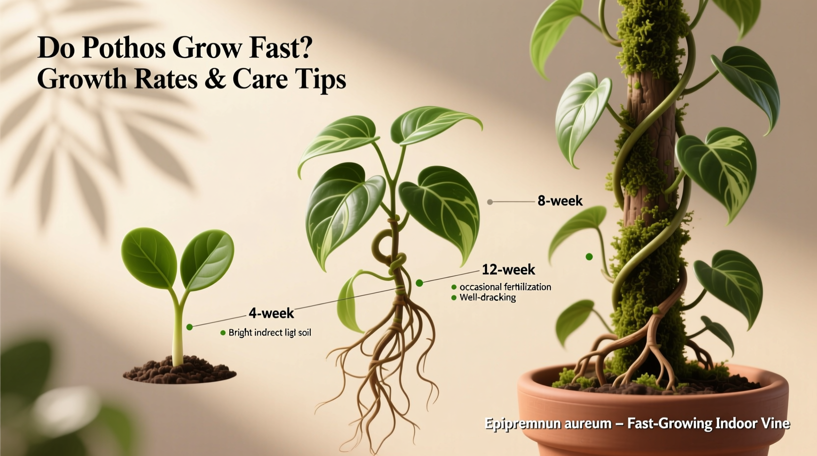 Pothos Growth Rate: 12" Monthly | TheHomeSprouts