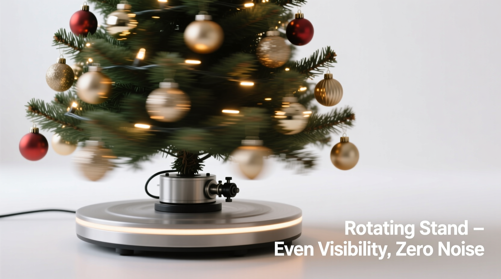 is a rotating christmas tree stand worth it for even ornament visibility or just extra noise