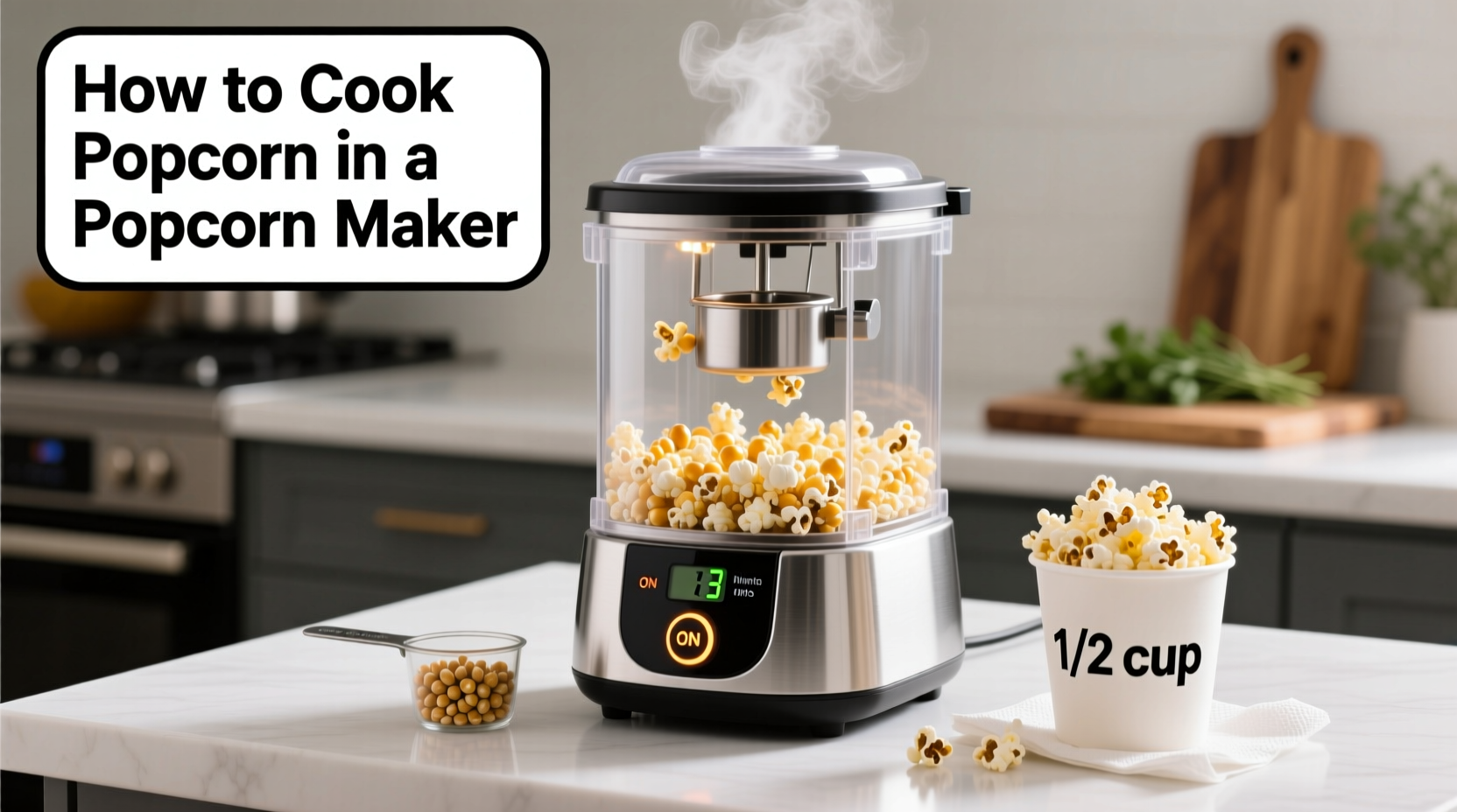how to cook popcorn in a popcorn maker