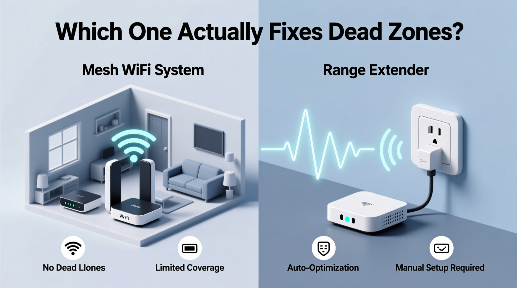 mesh wifi system vs range extender which one actually fixes dead zones