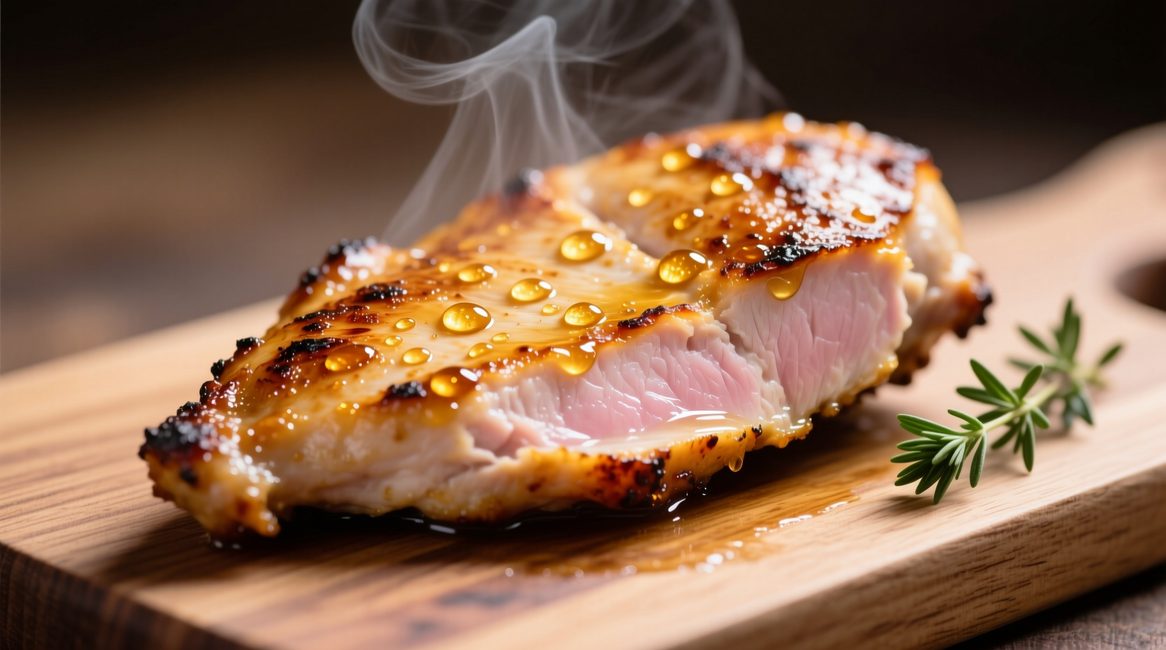 Golden pan-seared chicken breast with crisp edges