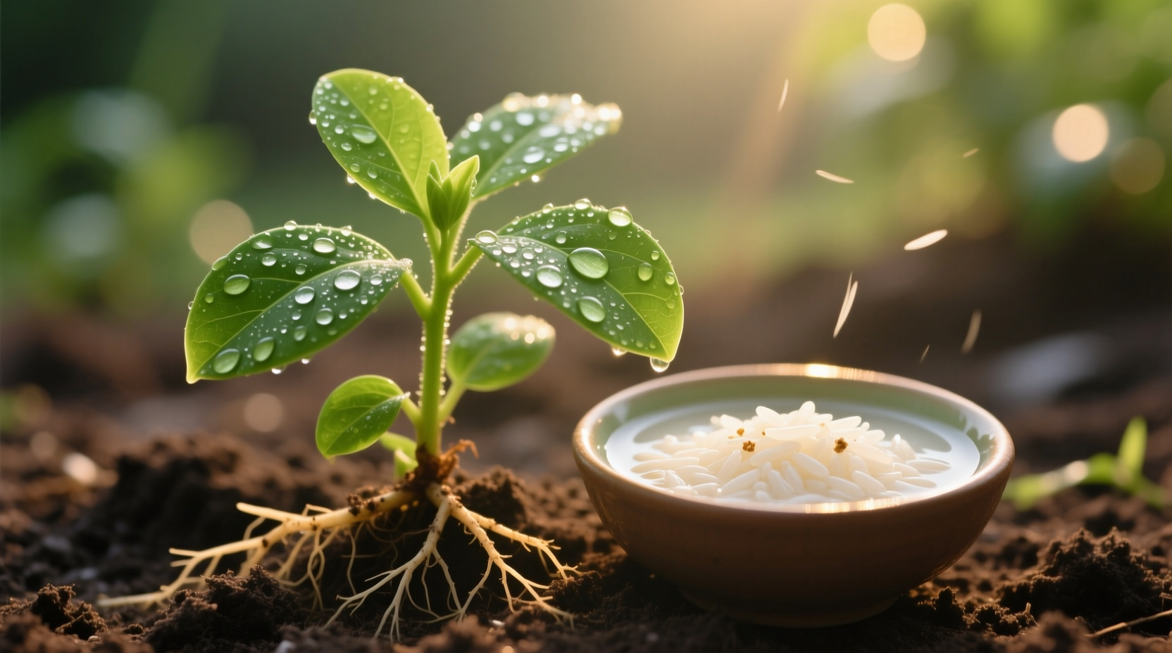 should you use rice water on plants