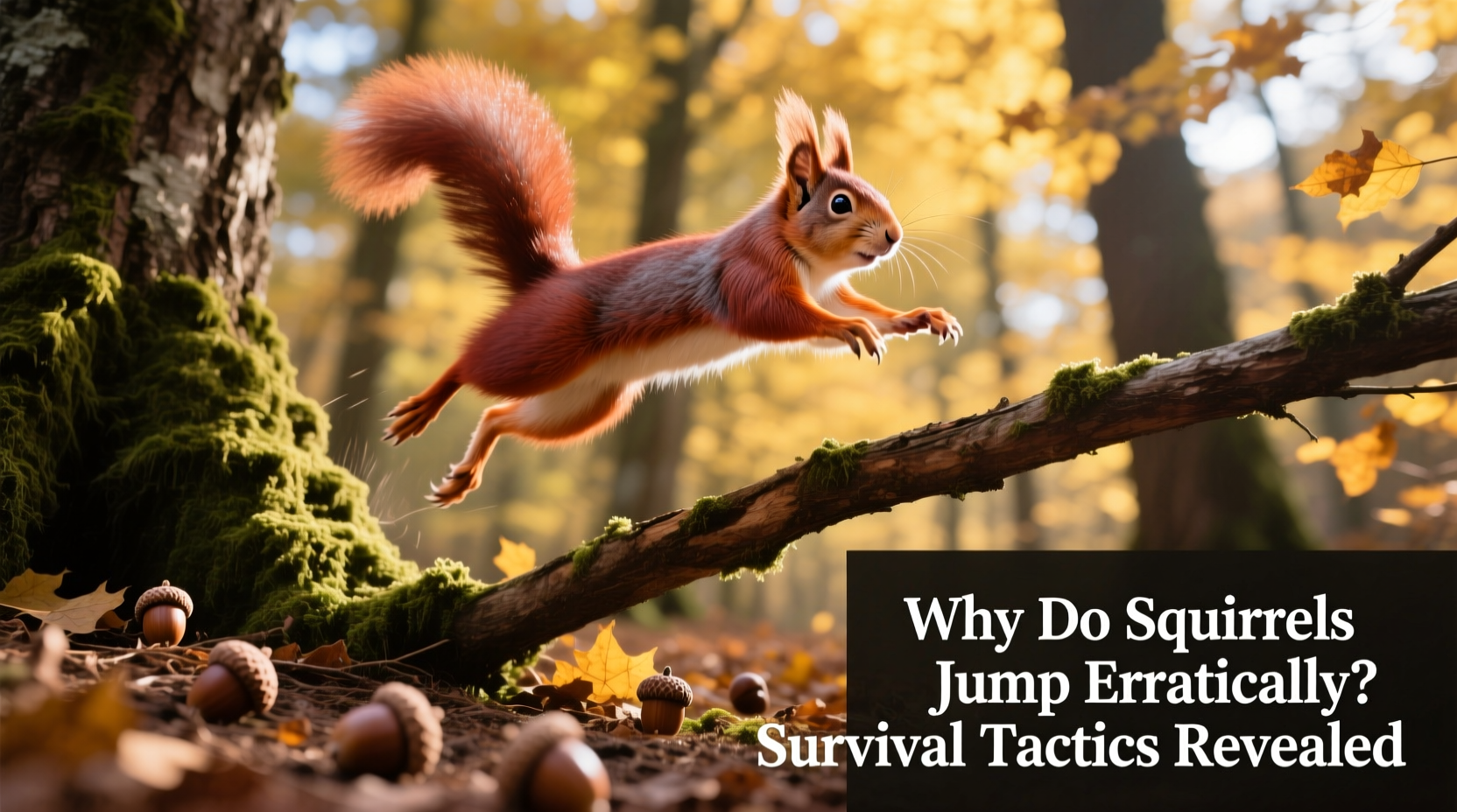 why do squirrels jump around erratically survival tactics