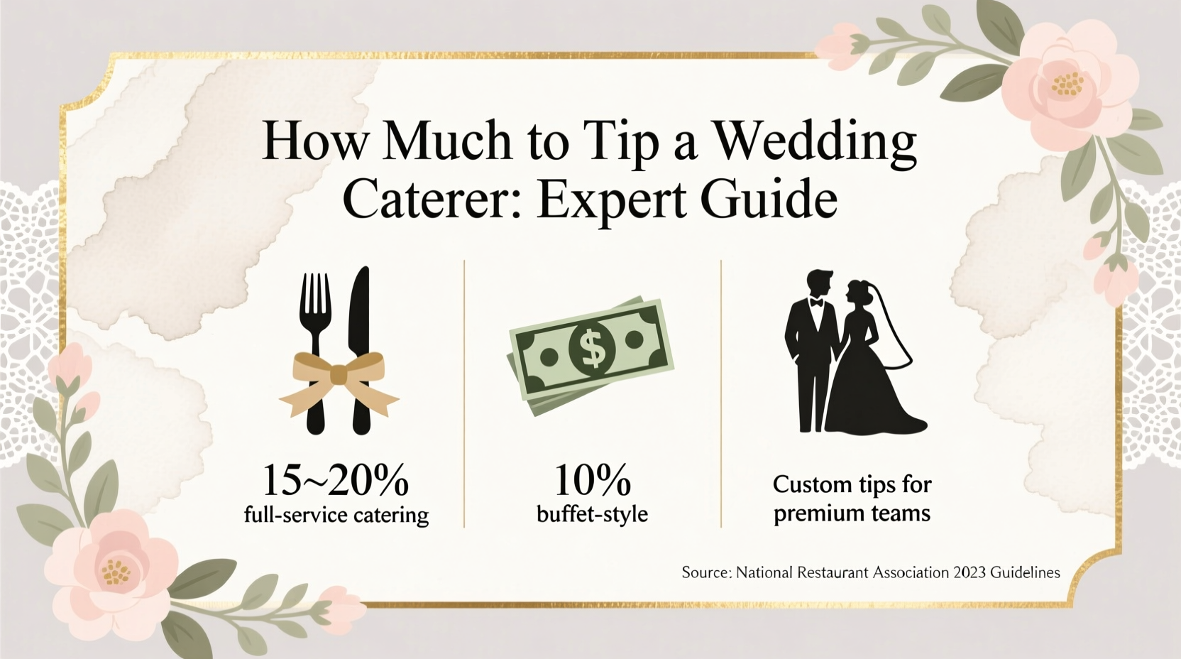 how much to tip a wedding caterer