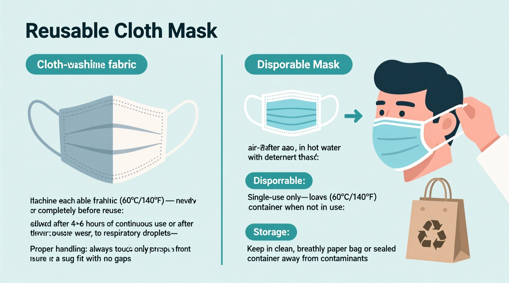 can you reuse face masks safely guidelines for cloth and disposable types