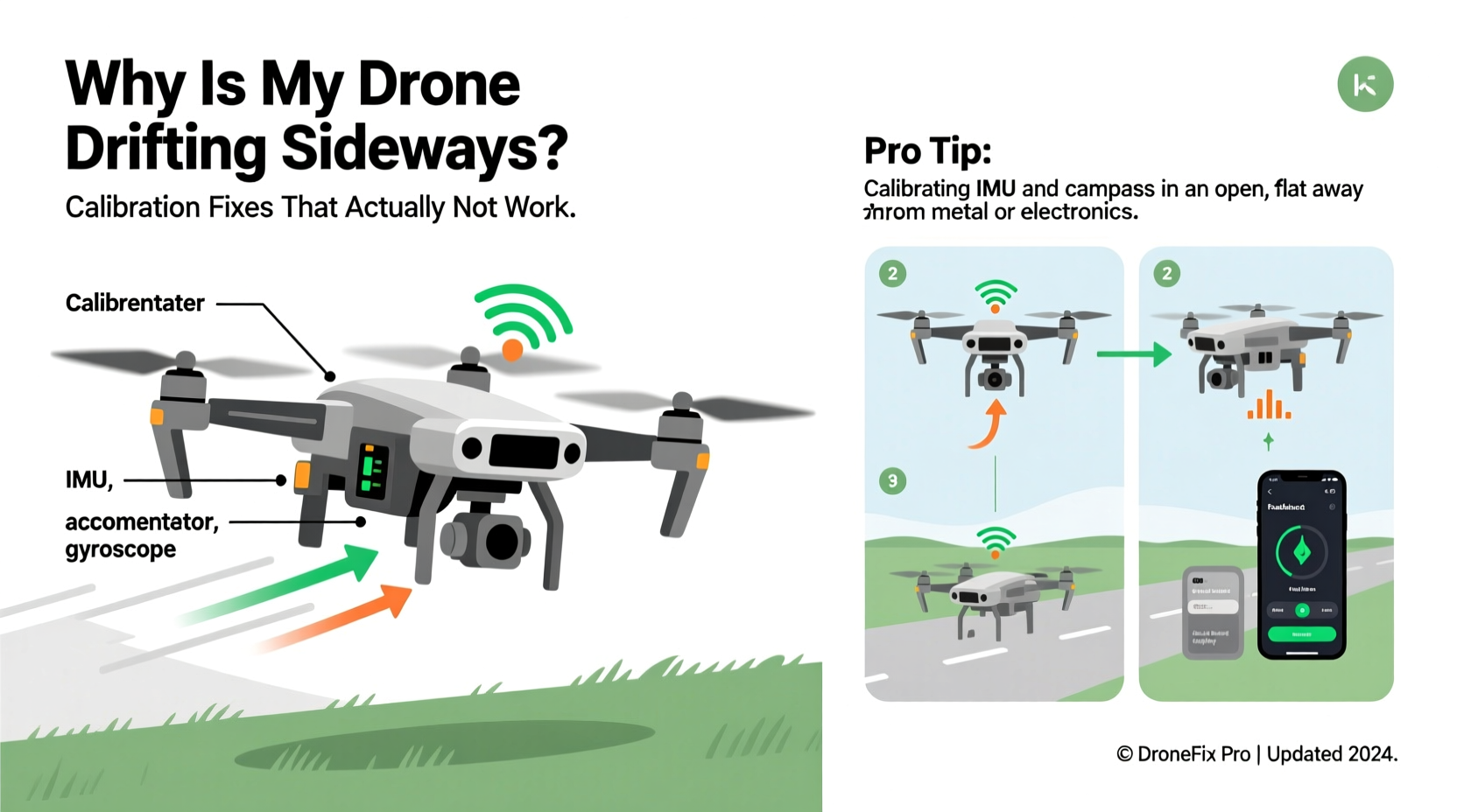 why is my drone drifting sideways calibration fixes that work