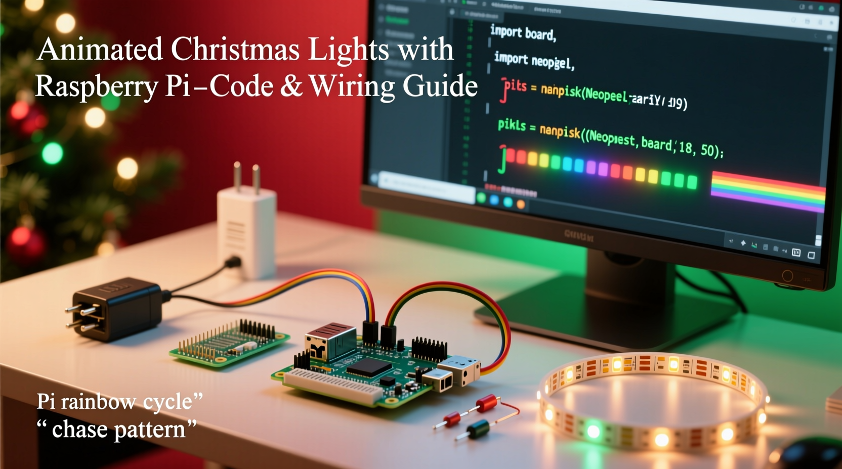 how to program a raspberry pi to control animated christmas light sequences