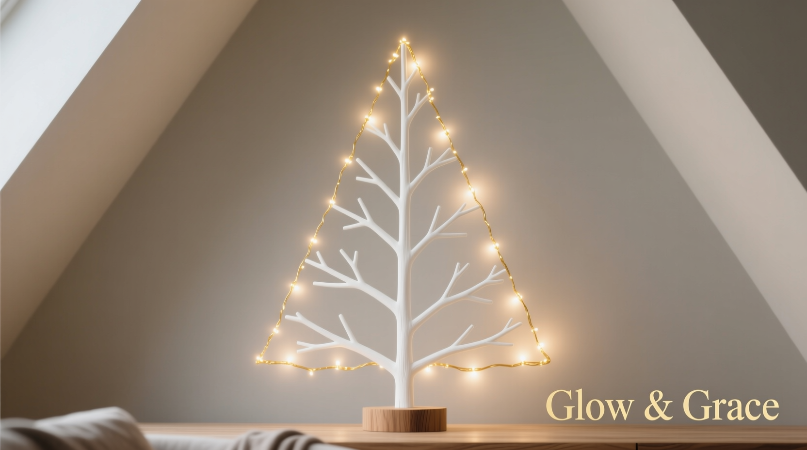 how to add subtle glow effects to a minimalist christmas tree