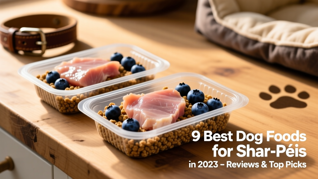 Close-up of FurPetVo fresh dog food portions in vacuum-sealed trays, showing visible turkey pieces and blueberries
