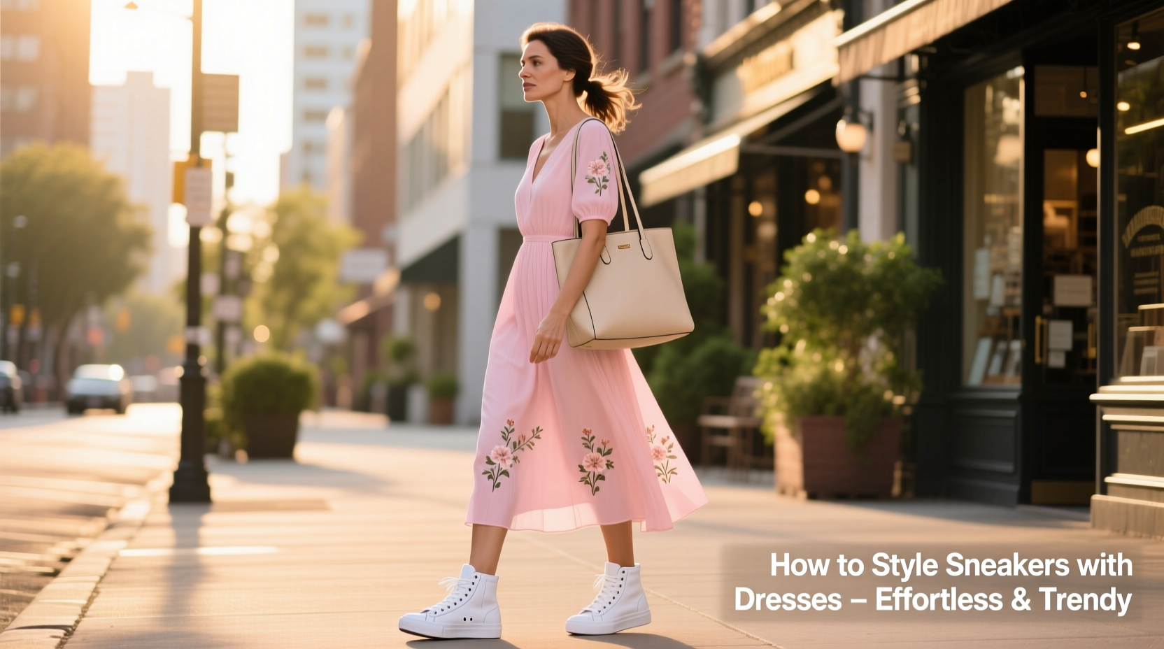 how to pair sneakers with dresses for a balanced trendy look that works