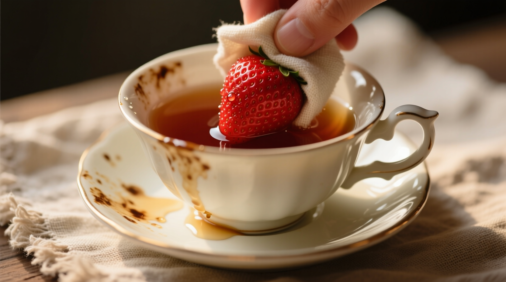 eco friendly tea stain removal for bone china