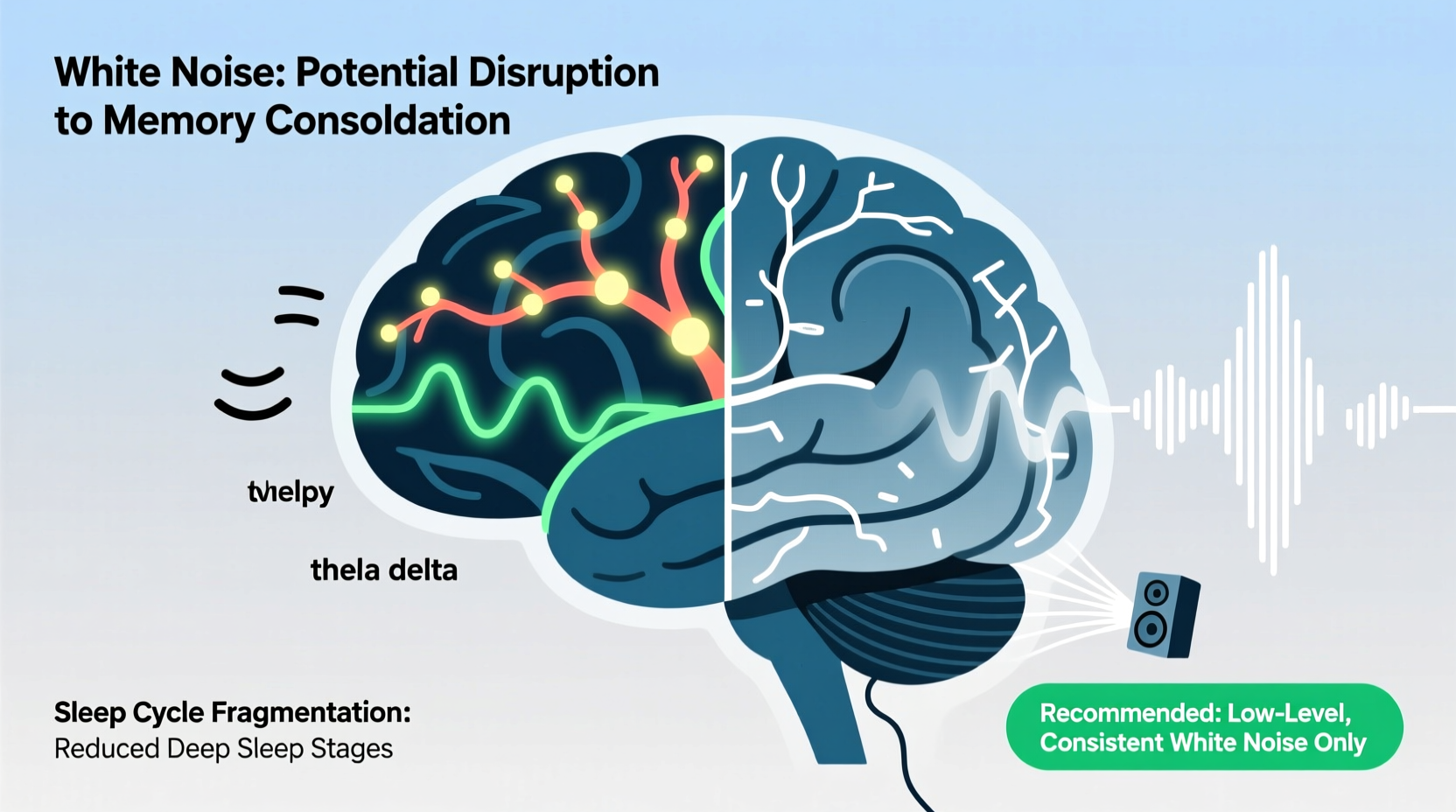 is sleeping with white noise bad for your brain effects on memory and sleep cycles