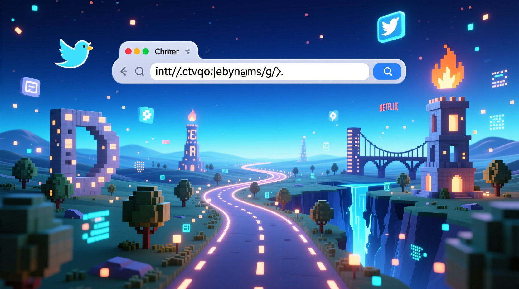 map anything from the chrome address bar