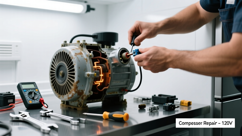 Fixing a Hot, Noisy Refrigerator Compressor