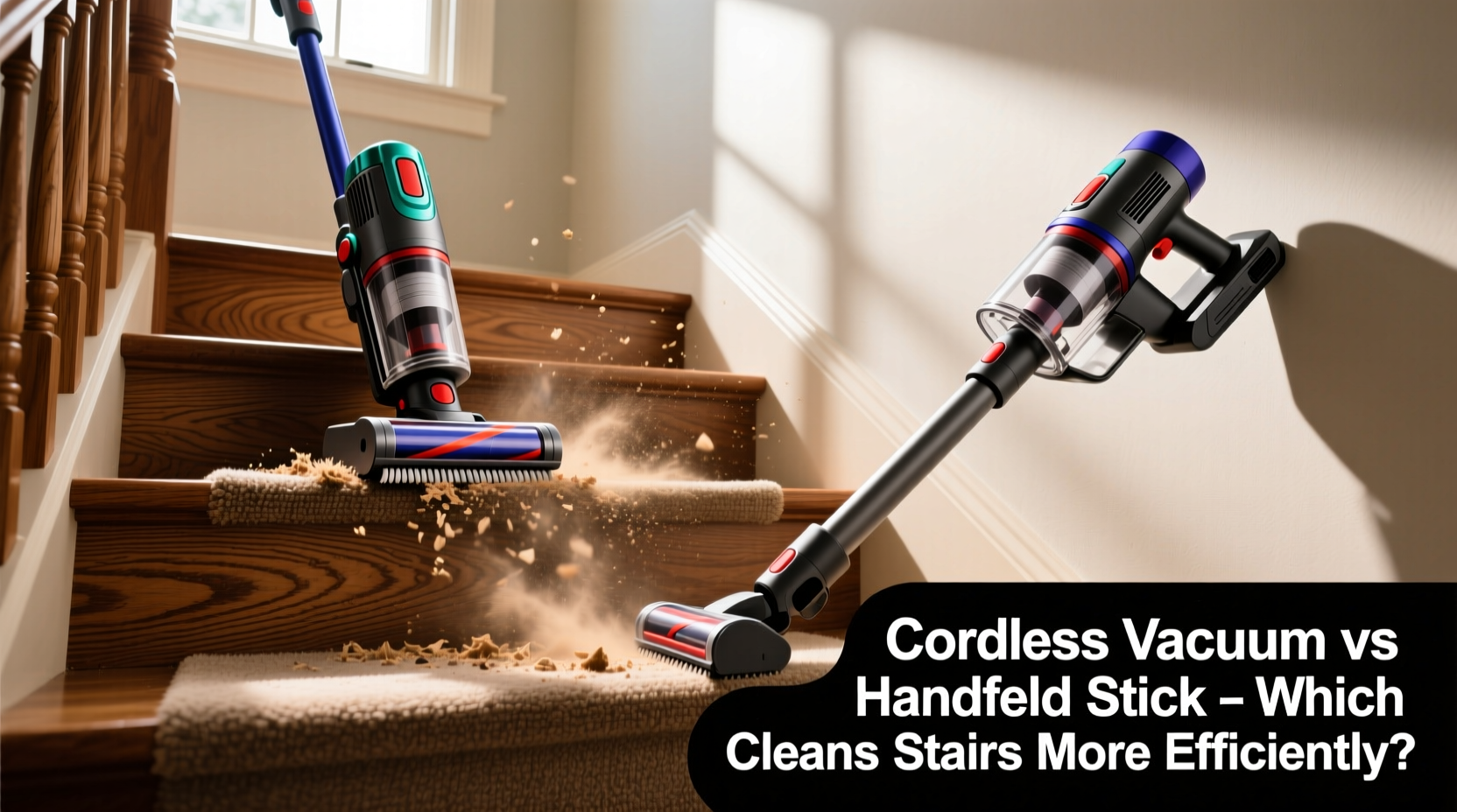 cordless vacuum vs handheld stick which cleans stairs more efficiently