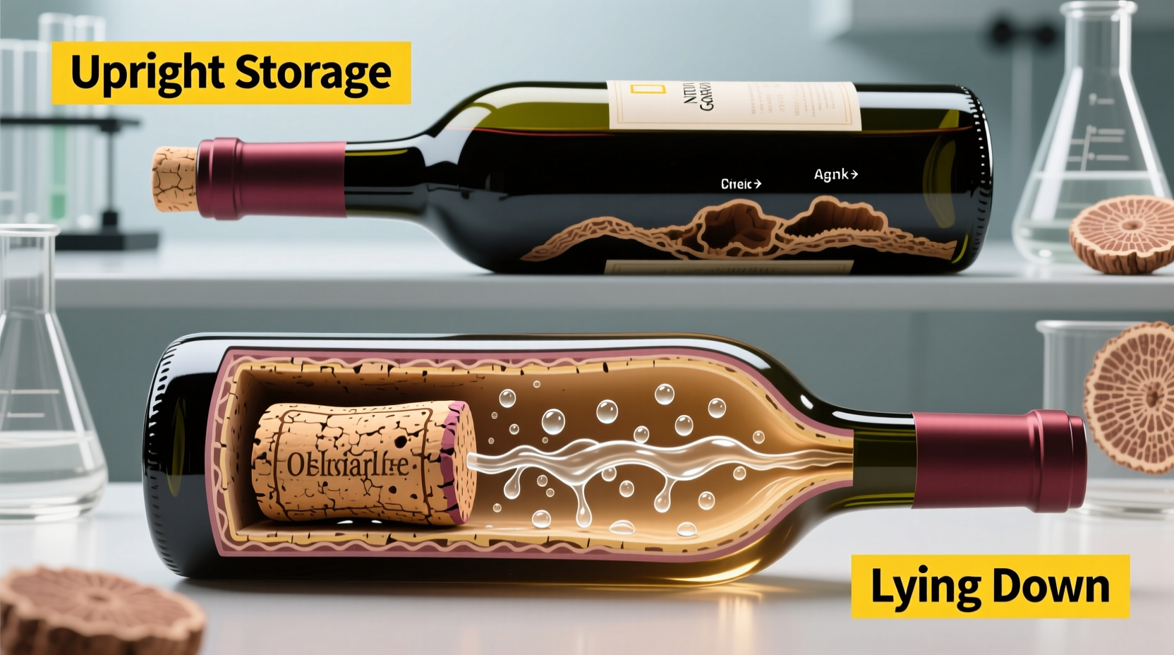 does storing liquor upright really prevent cork damage