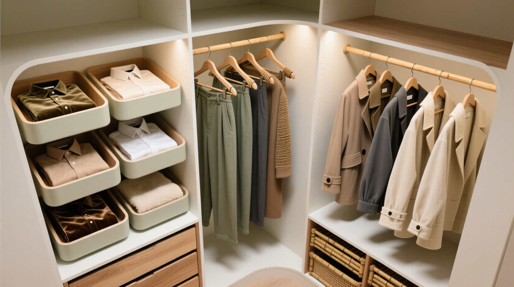 closet organization for colorblind accessibility