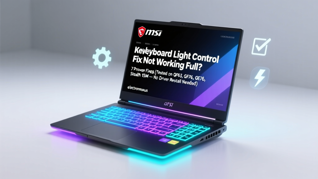MSI Keyboard Light Control Fix Not Working Full? 7 Proven Fixes (Tested on GF63, GE76, Stealth 15M — No Driver Reinstall Needed)