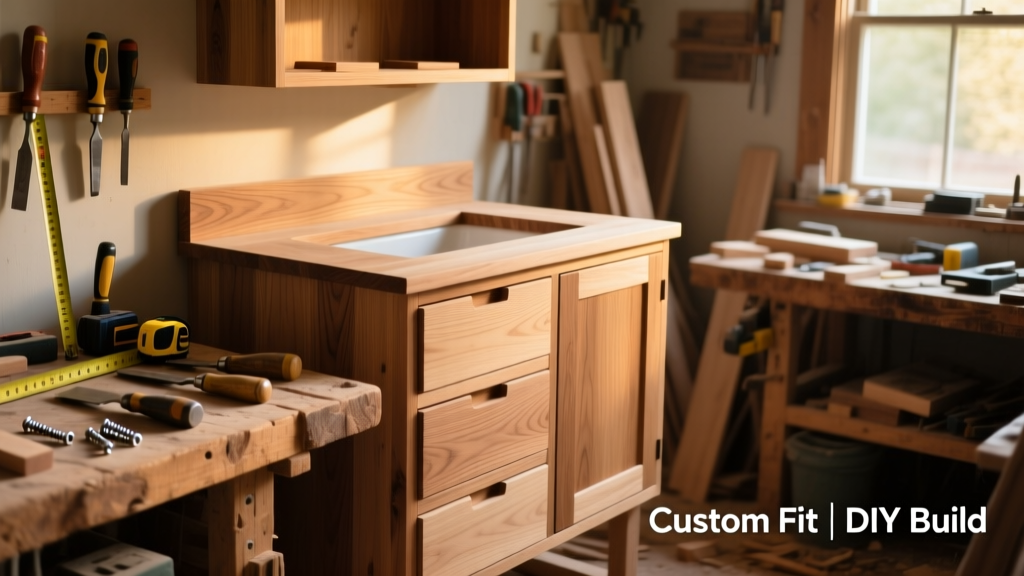 DIY Bathroom Vanity Build: Solid Wood & Custom Fit