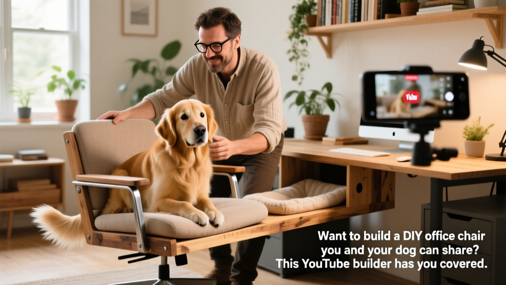 Want to Build a DIY Office Chair You and Your Dog Can Share? This YouTube Builder Has You Covered