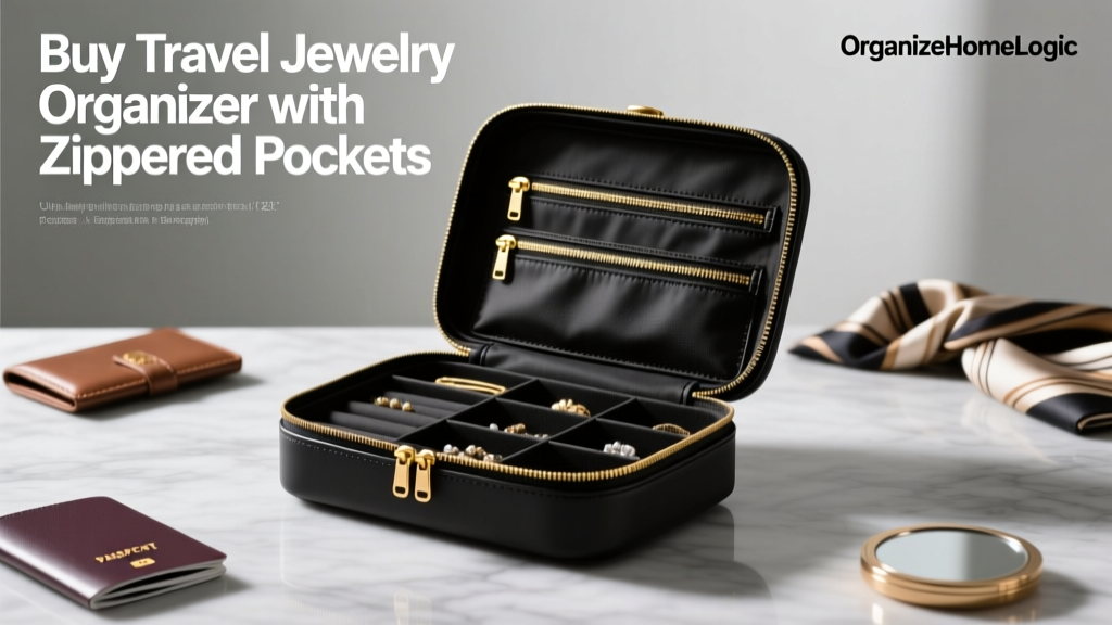 Buy Travel Jewelry Organizer with Zippered Pockets