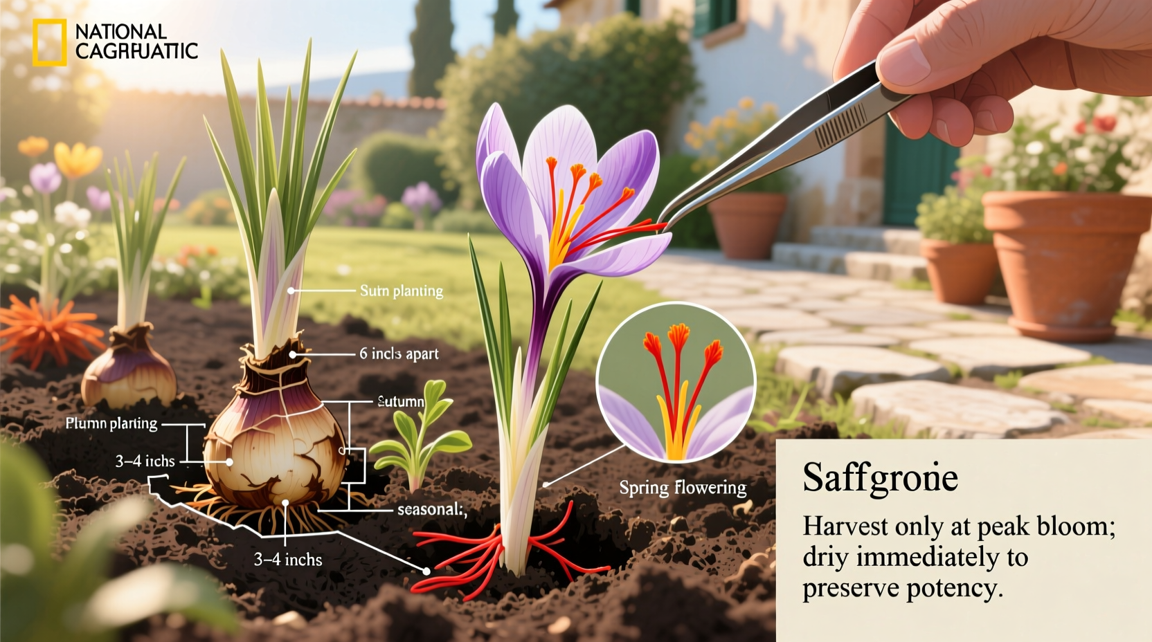 Wie man Saffron-Gewürz anbaut