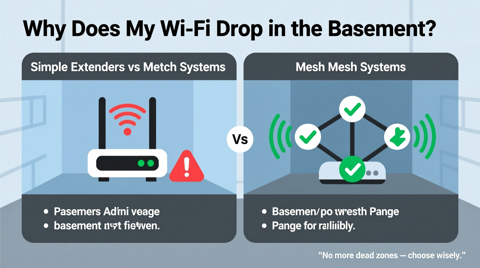 why does my wifi drop in the basement simple extenders vs mesh systems