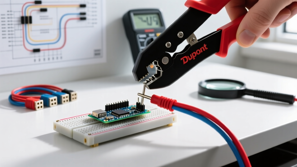 How to Crimp a Dupont Jumper Cable for Arduino Breadboard Wiring