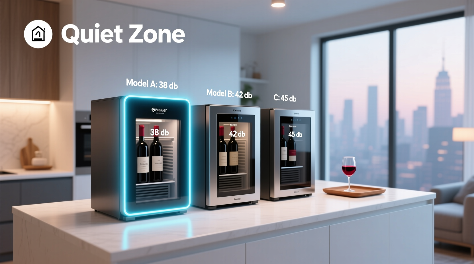 wine fridge noise level comparison quiet models for apartments