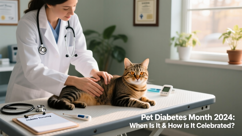 A veterinarian gently examining a calm cat during a routine checkup