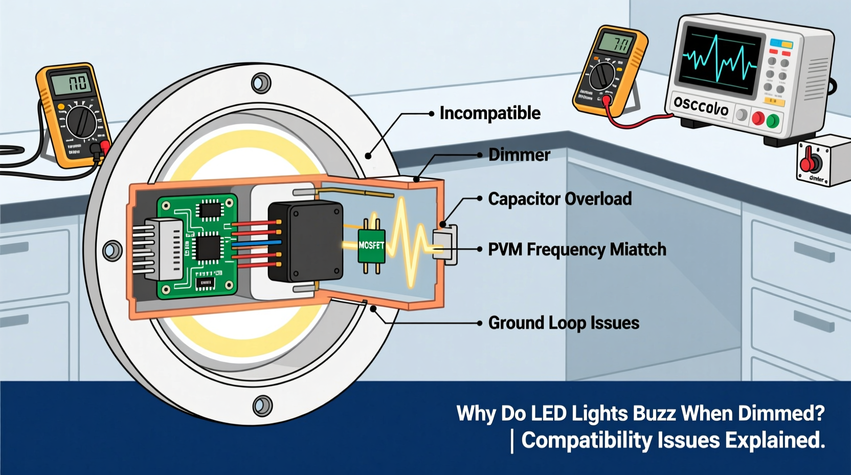 why do some led lights buzz when dimmed compatibility issues