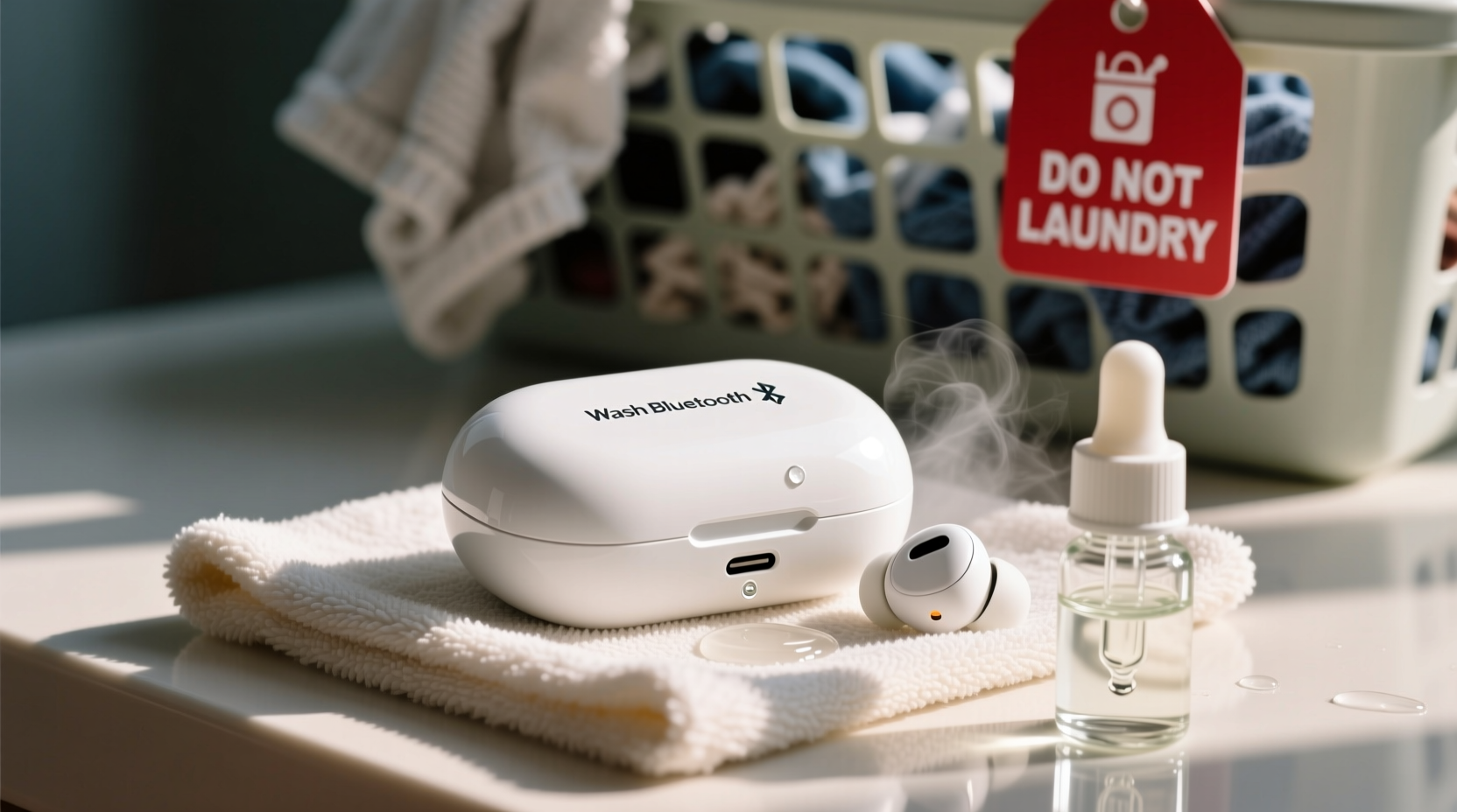 is it safe to wash bluetooth earbud cases in the laundry