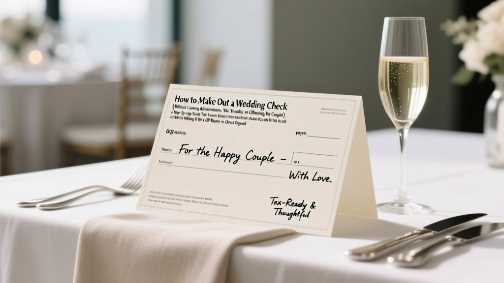 Wedding Check Guide: Payee, Memo, Taxes & Registry Tips