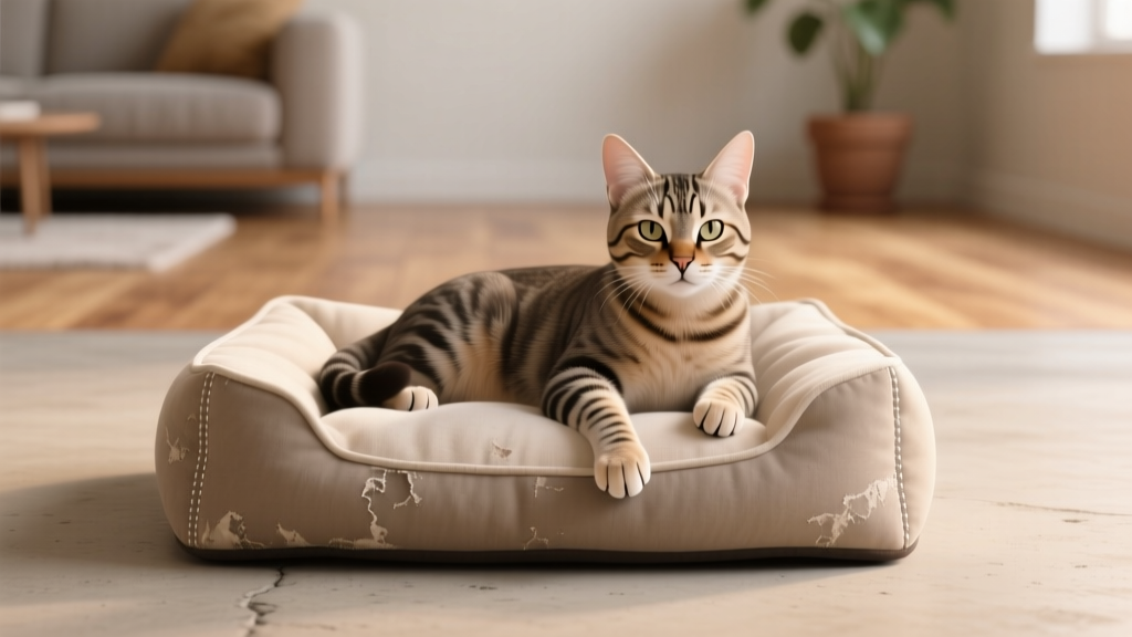Cat Paw Resting on the Dog Bed: Dominance Signal