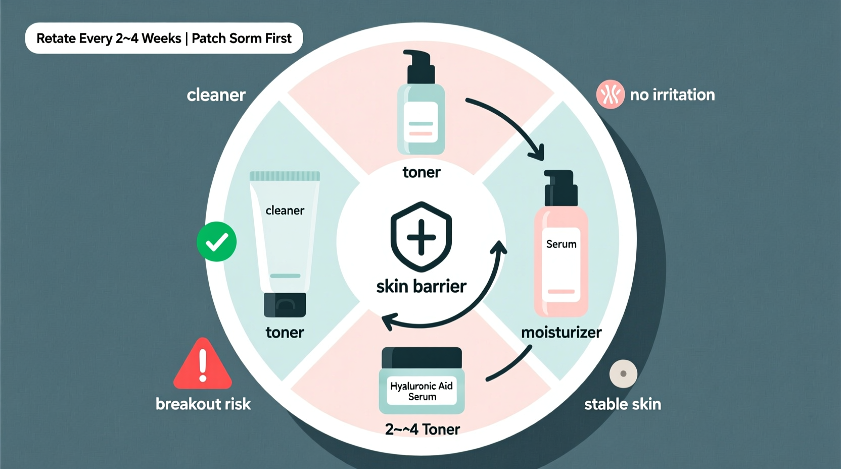 how to rotate skincare products without causing breakouts or sensitivity