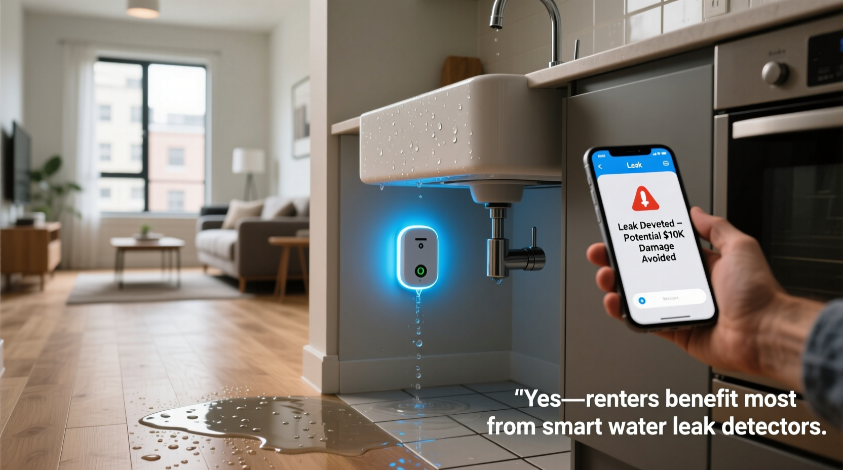Smart Water Leak Detector for Renters