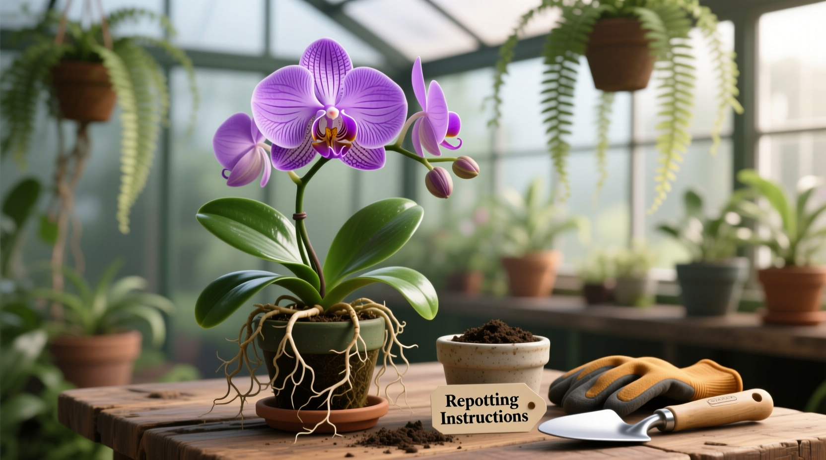 how do i repot my orchid plant