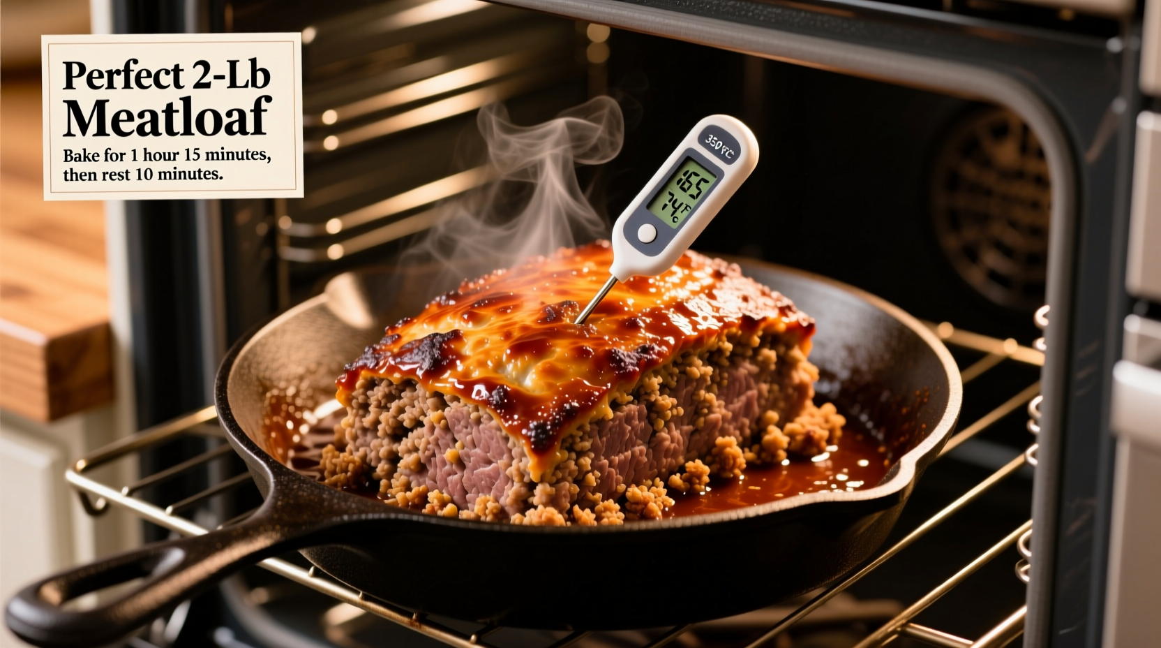 how long to cook 2 lb of meatloaf