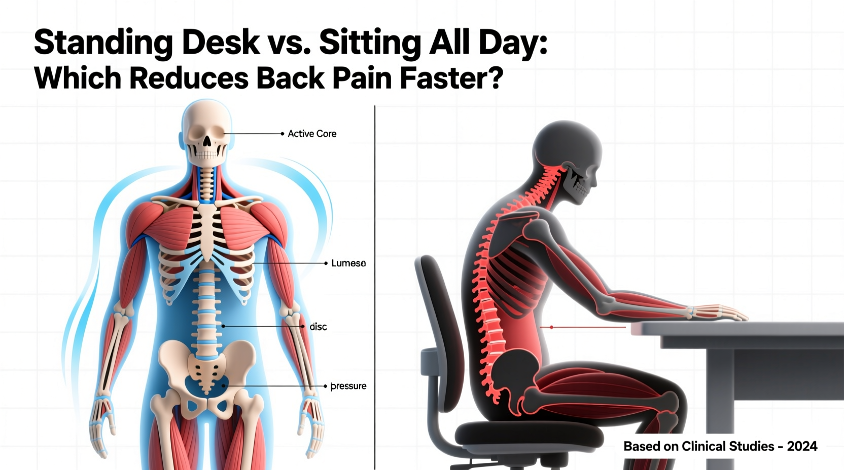 standing desk vs sitting all day which reduces back pain faster