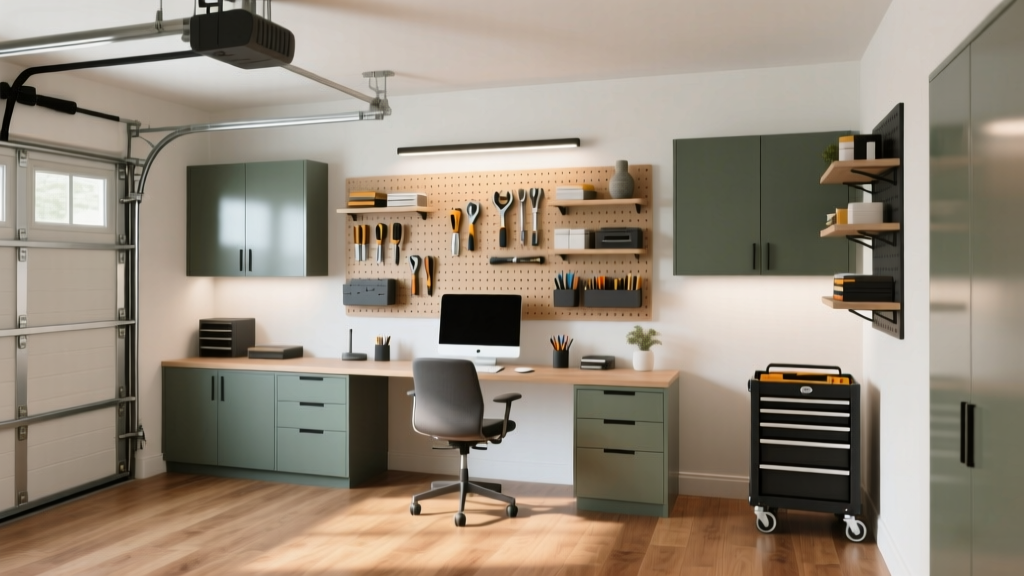 Pegboard Storage Garage To Home Office Applications
